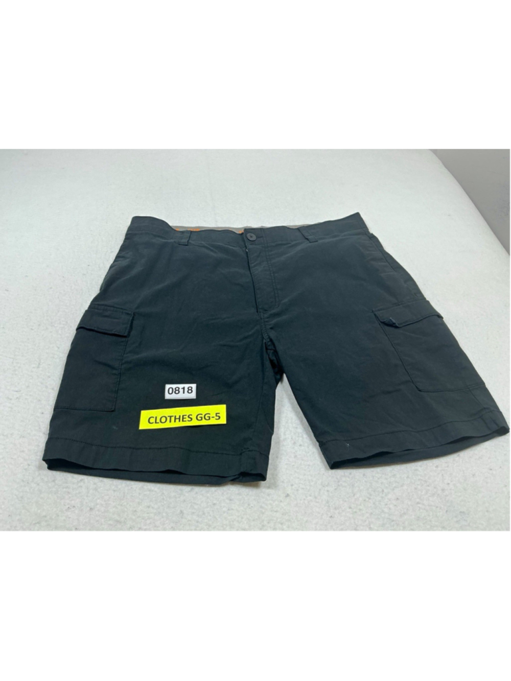 WEARFIRST Men’s Black Cargo Shorts Flat Front Canvas Cotton Blend Cargo 40 inch
